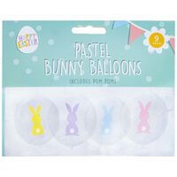 Pastel Bunny Balloons: Pack of 9