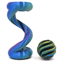 3D Printed Metallic Fidget Spiral: Assorted