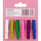 Wooden Glitter Pegs - 6 Pack image number 3