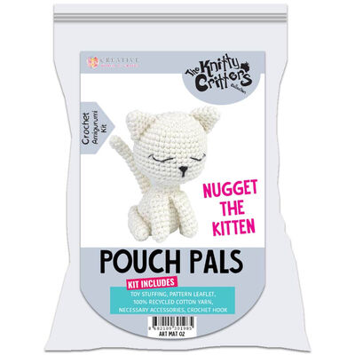 Knitty Critters Pouch Pals: Nugget the Kitten image number 1