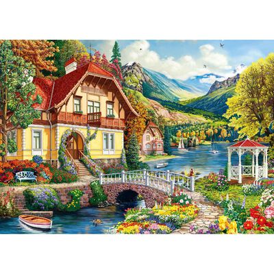 House By The Pond 500 Piece Jigsaw Puzzle image number 2