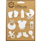 Baby Themed 12 Piece Metal Cutting Die Set image number 1