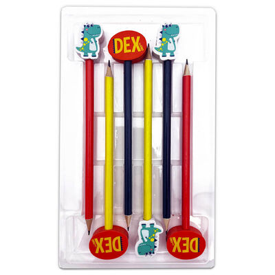Dex the Dino Pencil & Eraser Set image number 2