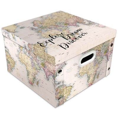 Explore Dream Discover Collapsible Storage Box image number 1