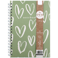 B5 Green Heart Notebook