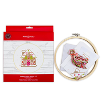 Festive Gingerbread House Embroidery Hoop Kit