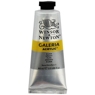 Galeria Acrylic Paint: Metallic Silver 60ml image number 1