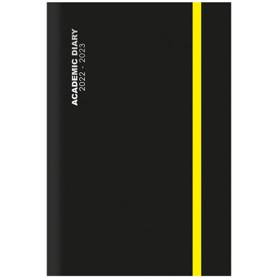 A4 Black Contrast 2022-2023 Day a Page Academic Diary image number 1