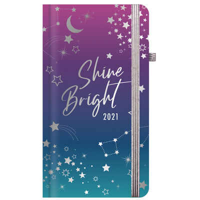 Cosmic Shine Bright 2021 Slim Week to View Pocket Diary image number 1