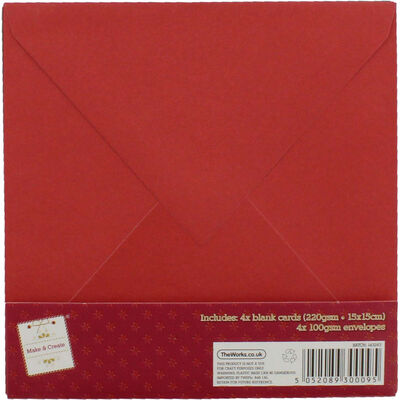 Pack of 4 Scalloped Cards and Envelopes: 6 x 6 Inches image number 3