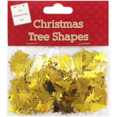 Gold Christmas Tree Sequins image number 1
