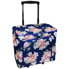 Navy Floral Craft Trolley Bag image number 1