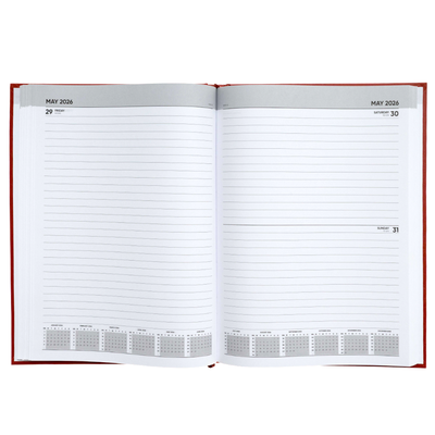 A4 Day a Page Red 2026 Diary image number 2