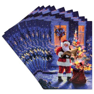 Santa’s Checking His List Cancer Research UK Charity Christmas Cards: Pack of 10 image number 2