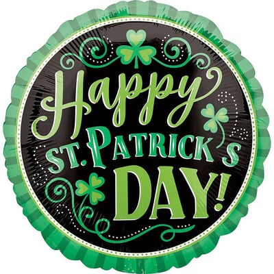 18 Inch Happy St Patricks Day Foil Helium Balloon image number 1