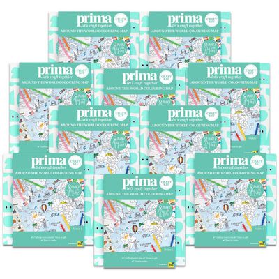 Prima Around the World Colouring Map Bundle of 10 image number 1