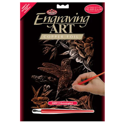 A4 Engraving Art Set: Hummingbird image number 1