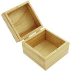 Small Square Hinged Wooden Box: 7 x 7 x 5cm image number 2