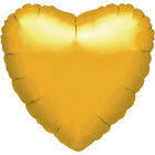 18 Inch Gold Heart Helium Balloon image number 1