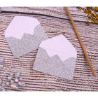 Silver Mini Glitter Envelopes - 6 Pack image number 3