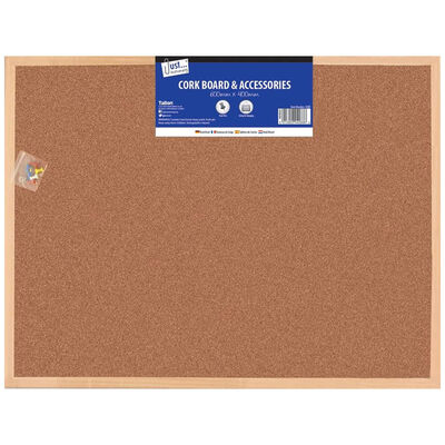 Cork Board & Accessories: 60cm x 40cm image number 1