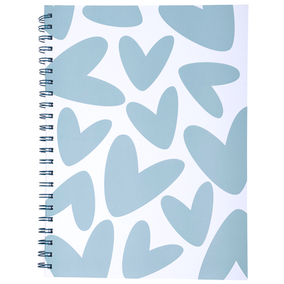 A4 Wiro Teal Heart Notebook image number 1