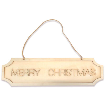 Merry Christmas Wooden Hanging Sign image number 1