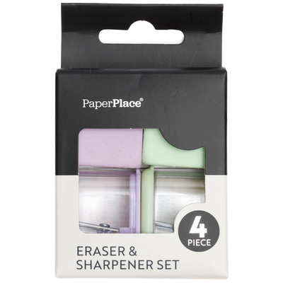 Eraser & Sharpener Set: Pack of 4 image number 1