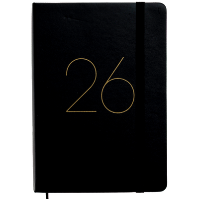 2026 Classic Black A5 Casebound Day a Page Diary image number 1