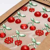 Cherry Gemstone Stickers: Pack of 9