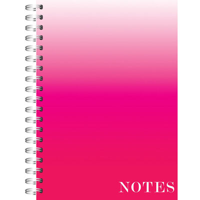 A5 Wiro Ombre Pink Lined Notebook image number 1