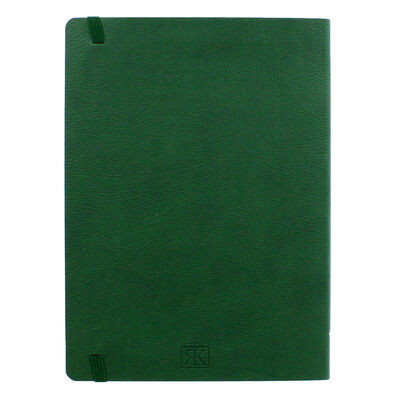 A5 Green Top Dog Motif Textured Journal image number 3