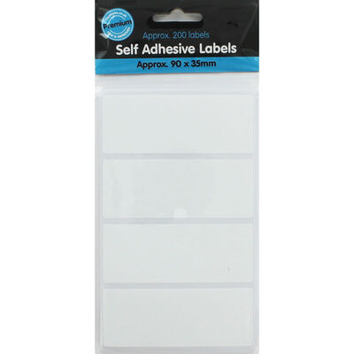 Self Adhesive White Labels - Pack Of 200 image number 1