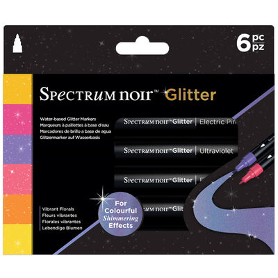 Spectrum Noir Glitter Markers: Vibrant Florals image number 1