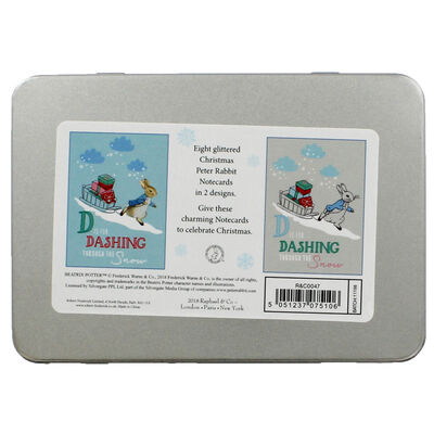 8 Christmas Cards in Tin - Peter Rabbit image number 4