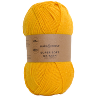 DK Acrylic Yarn: Golden Mustard 100g