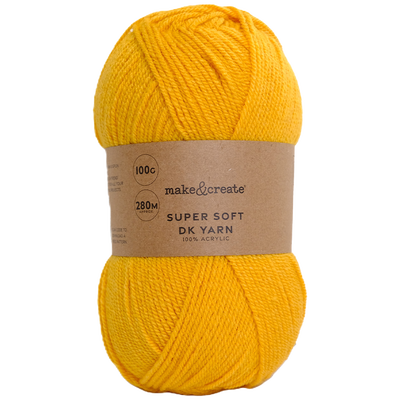 DK Acrylic Yarn: Golden Mustard 100g image number 1