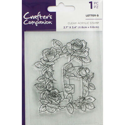 Crafters Companion Clear Acrylic Stamp - Floral Letter G image number 1