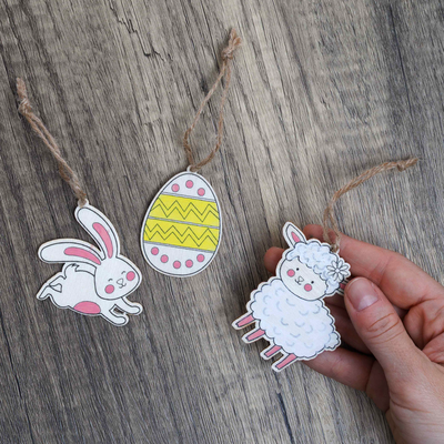 Paint Your Own Wooden Easter Decorations Kit Bundle image number 4