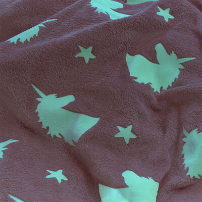 Glow In The Dark Blanket: Unicorn image number 3