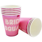 Pink Bride Squad Paper Cups - 8 Pack image number 2