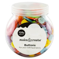 Assorted Jar of Pastel Buttons