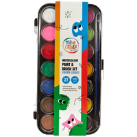 Watercolour Paints and Brush Set: Pack of 21 Colours