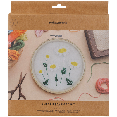 Daisy Embroidery Hoop Kit image number 1