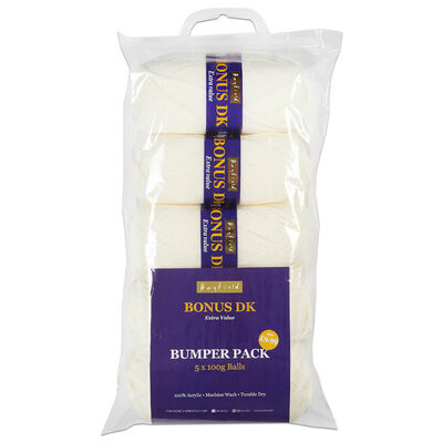 Bonus DK Cream Yarn 100g: Pack of 5 image number 1