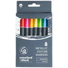 Crawford & Black Metallic Outline Markers: Pack of 8 image number 1
