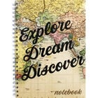 A4 Wiro Explore Dream Discover Lined Notebook image number 1