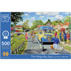 The Village Bus Stop by Trevor Mitchell 500 Piece Jigsaw Puzzle image number 1