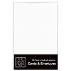 30 White Greeting Cards - 6 x 4 Inches image number 1