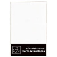 30 White Greeting Cards - 6 x 4 Inches